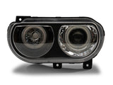 Raxiom 08-14 Dodge Challenger Dual LED Halo Projector Headlights- Black Housing (Clear Lens) - CH3684