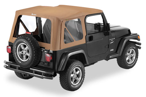 Bestop 97-02 Jeep Wrangler TJ Replace A-Top (Spice Sailcloth Clear Windows No Door Skins Included) - 79122-37