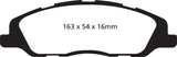EBC 13-14 Ford Mustang 3.7 (A/T+Performance Pkg) Yellowstuff Front Brake Pads - DP41868R