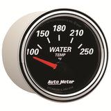Autometer Designer Black II 52mm 250 Deg F Water Temp Gauge - 1238