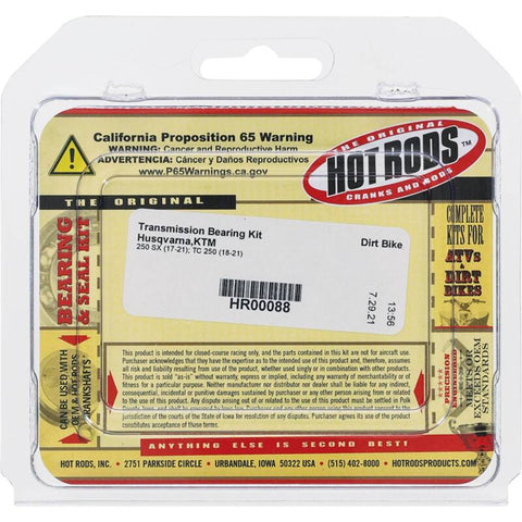 Hot Rods 17-18 Husqvarna TE 250 250cc Transmission Bearing Kit - HR00088