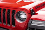 Rugged Ridge 18-20 Jeep Wrangler JL / 2020 Jeep Gladiator JT Black Elite Headlight Guards Black - 11230.21