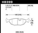 Hawk 84-4/91 BMW 325 (E30) DTC-50 Race Rear Brake Pads - HB399V.630