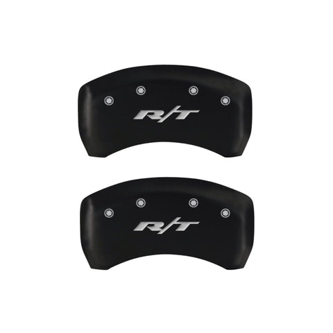 MGP 4 Caliper Covers Engraved Front & Rear RT1-Truck Red finish silver ch - 12001SRT1RD