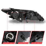 ANZO 2012-2013 Toyota Camry Projector Headlights w/ Halo Chrome - 121513