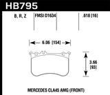 Hawk 14-17 Mercedes-Benz CLA 45 AMG/15-17 Mercedes-Benz GLA 45 AMG HPS 5.0 Front Brake Pads - HB795B.618