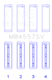 King Engine Bearings Mercedes Benz Om 642.822/36/910/20/30/70 O/S (Size +0.25mm) Main Bearing Set - MB4557SV0.25