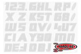 Hardline Boat Lettering Registration Installation Kit 3 in. - 900 Silver - Silver900