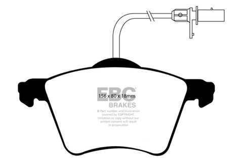 EBC 01 Volkswagen Eurovan 2.8 (300mm) Greenstuff Front Brake Pads - DP61368