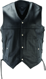 River Road Old Skool Leather Vest Black - Large - 094433
