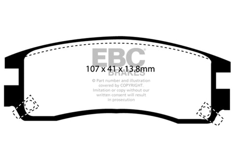 EBC 94-95 Buick Regal 3.1 Yellowstuff Rear Brake Pads - DP41609R