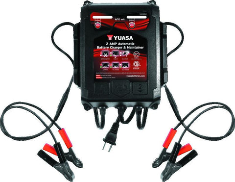 Yuasa 2 Amp Charger & Maintainer - 6V/12V - YUA2AMPCH