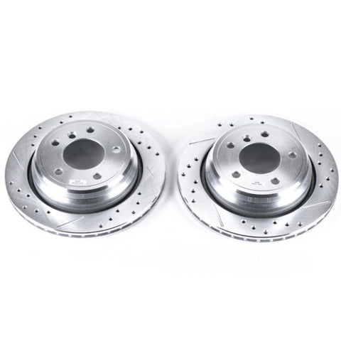 Power Stop 01-03 BMW 525i Rear Evolution Drilled & Slotted Rotors - Pair - EBR497XPR