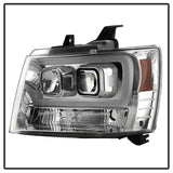 Spyder 07-14 Chevy Suburban/1500/2500/Tahoe V2 Projector Headlights Chrome PRO-YD-CSUB07V2-DRL-C - 5082572