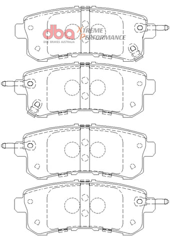 DBA 11-13 Infiniti QX56 (Rear Rotor) XP Performance Rear Brake Pads - DB2244XP