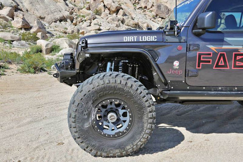 Fabtech 18-21 Jeep JL 4WD Front Steel Tube Fenders - FTS24212