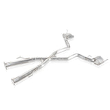 Stainless Works 2018 Jeep TrackHawk 6.2L 3in Catback System X-Pipe Turbo S-Tube Muffler Stock Exit - JEEP1862CB-S