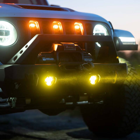 KC HiLiTES FLEX ERA 3 Dual Mode SAE Fog Lights - 2-Light Master Kit for Jeep Aftermarket Bumpers - 97147