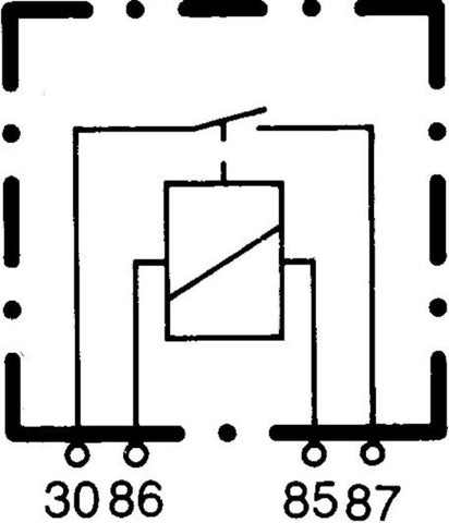 Hella Relay Mini Iso 4 Pole 12V Spst - 933332101