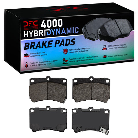 DFC 90-02 Mercury Tracer Front 4000 Hybridynamic Brake Pads - 4000-0466-00