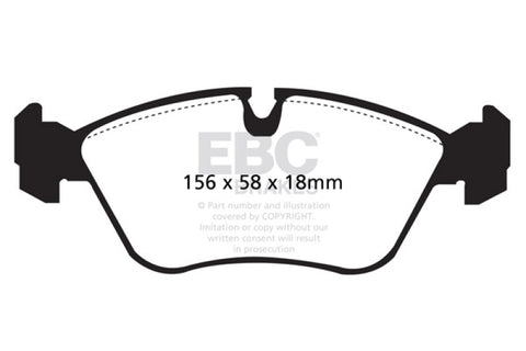 EBC 93-97 Volvo 850 2.3 Turbo Ultimax2 Front Brake Pads - UD618