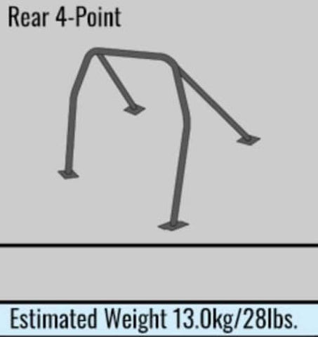 Cusco Safety 21 4PT 2-Passenger Black Steel Roll Cage 18+ Honda Civic Type-R / 17+ 5-Door Hatchback - 3C3 270 C20