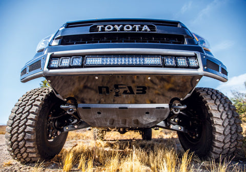 N-Fab M-RDS Front Bumper 07-13 Toyota Tundra - Tex. Black w/Silver Skid Plate - T071MRDS-TX