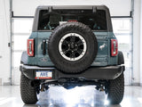 AWE Tuning 2021+ Ford Bronco 0FG Single Rear Exit Exhaust w/Diamond Black Tip & Bash Guard - 3015-23789