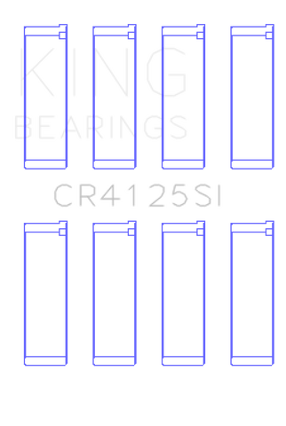 King Subaru EJ15/EJ16/EJ18/EJ20/EJ22/EJ25 (Size 0.5mm) Silicone Bi-Metal Alum Rod Bearing Set - CR4125SI0.5
