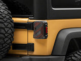 Raxiom 07-18 Jeep Wrangler JK Axial Series Trident LED Tail Lights- Blk Housing (Clear Lens) - J173719