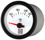 Autometer Stack 52mm 140-300 Deg F 1/8in NPTF Electric Oil Temp Gauge - White - ST3260