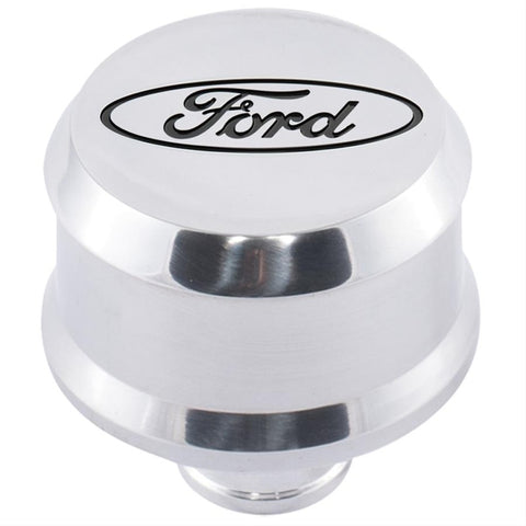 Ford Racing Slant Edge Breather - Polished - 302-438
