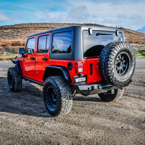Westin 07-18 Jeep Wrangler JK WJ2 Rear Bumper - Textured Black - 59-82005