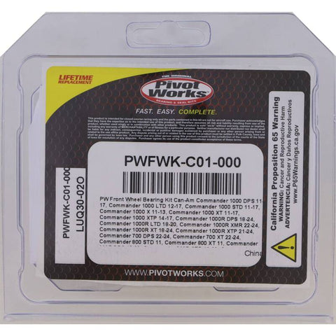 Pivot Works 06-15 Can-Am Outlander 400 STD 4x4 - Front Wheel Bearing Kit - PWFWK-C01-000