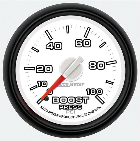 Autometer Factory Match 52.4mm Mechanical 0-100 PSI Boost Gauges 3 pressure Ranges - 8506