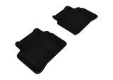 3D MAXpider 2007-2012 Nissan Altima Sedan Kagu 2nd Row Floormats - Black - L1NS06221509
