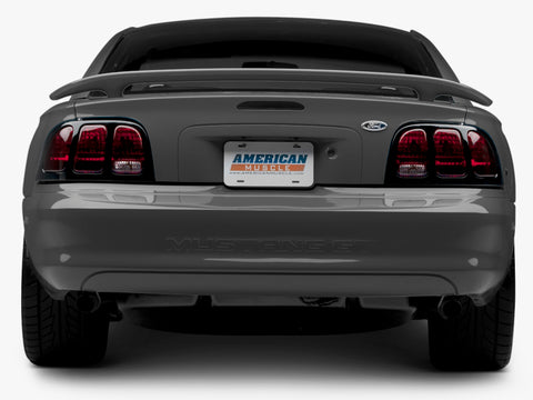 Raxiom 96-98 Ford Mustang Tail Lights- Black Housing (Smoked Lens) - 49124