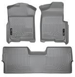 Husky Liners 09-12 Ford F-150 Super Crew Cab WeatherBeater Combo Gray Floor Liners - 98332