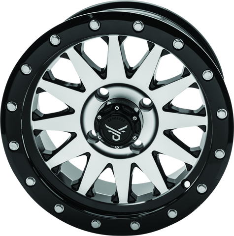 QuadBoss Wagon 14X7 - 5+2 - 4/110 - Black Machined - 608556