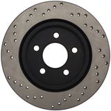 StopTech 05-10 Ford Mustang V6/4.0L / GT V8/4.6L Cross Drilled Right Rear Rotor - 128.61087R