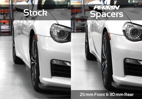 PERRIN 02-14 Subaru WRX / 2004 STI / 13-25 BRZ & Toyota GR86 25mm Wheel Spacers 5x100 56mm CB - Pair - PSP-WHL-026BK