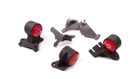 Innovative 90-91 Integra / 92-93 GS-R B-Series Conversion Blk Steel Mounts 60A Bushings w/o Actuator - 49350-60A-NOACTUATOR