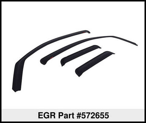 EGR 09-12 Dodge Ram F/S Pickup Quad Cab In-Channel Window Visors - Set of 4 - Matte (572655) - 572655