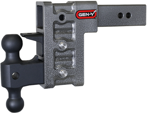 Gen-Y Mega Duty 2.5in Shank 6in Drop 3K TW 21K Hitch w/GH-061 Dual-Ball/GH-062 Pintle Lock - GH-623