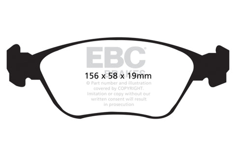 EBC 98-05 Volvo C70 2.3 Turbo T5 (16in Wheels) Ultimax2 Front Brake Pads - UD783