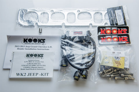 Kooks 12+ Jeep Grand Cherokee 6.4L 1-7/8in x 3in SS Longtube Headers w/Green Catted Connection Pipes - 3410H431
