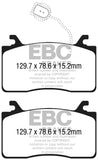 EBC 2016+ Alfa Romeo Guilia 2.0T Greenstuff Front Brake Pads - DP22325