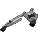 QTP 16-18 Chevrolet Camaro SS 6.2L 304SS Screamer Axle Back Exhaust w/3.5in Dual Black Tips - 400116B