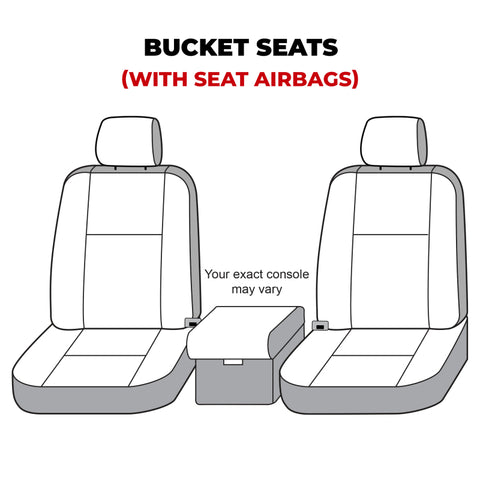 Covercraft 19-20 Ford F150 Waterproof Polyester SeatSaver Custom Front Row Seat Covers - Grey - SS3473WFGY
