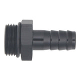 DeatschWerks 10AN ORB Male to 1/2in Male Triple Barb Fitting (Incl O-Ring) - Anodized Matte Black - 6-02-0518-B